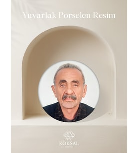 Kişiye Özel Porselen Resim, Fotoğraf Baskılı Porselen Resim, Yuvarlak Serisi Porselen Resim, Solmayan Hediyelik Porselen Resim 15X15 BOYUTLARINDA