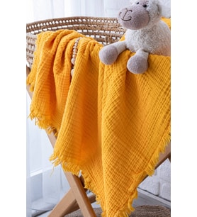 Müslin 4 Katlı Bebek Battaniyesi 110cm X 110cm %100 Doğal Organik Pamuk