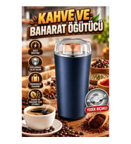 Otomatik Paslanmaz Çelik Kahve ve Baharat Öğütücü Yedek Bıçaklı Taşınabilir Tasarım