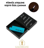 Pürmüz Ateşleme Kişiye Özel Çakmak ve Kutu (Karışık)