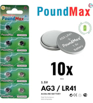 Lexroo 10 Adet AG3 LR41 LR736 / L736 / G3 / G3A / 3GA / 192 / GP192 / V3GA