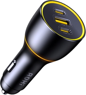 Aohi Superauto Araç İçi Şarjı, 3 Portlu Pd 170W Type-C To Type-C, Usb, Hızlı Şarj Çakmaklık Adaptörü (Çok Renkli)
