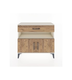 Arges Şifonyer 2 Raflı Tek Çekmeceli 2 Kapaklı 88x30x80 Aytaşı-Çam