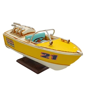Dekoratif Metal Hız Botu Sürat Teknesi 32cm
