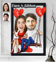 Kişiye Özel 3D  Ahşap Tablo Sevgililer Günü Hediyesi 30x40 -7