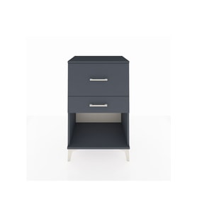 Hyperion Komodin 2 Çekmeceli 60x44x96 Antrasit-Antrasit