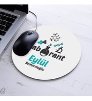 İsimli Laborant Temalı Yuvarlak Mousepad