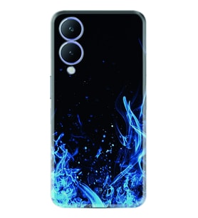 Vivo Y17S Kılıf Silikon Desen Özel Seri Blue Fire 1678