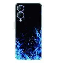 Vivo Y17S Kılıf Silikon Desen Özel Seri Blue Fire 1678