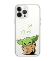 Iphone 15 Pro Uyumlu Baby Yoda Tasarımlı Şeffaf Telefon Kılıfı