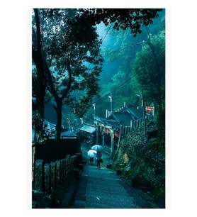 Kyoto Inari Shirne Ormanı Tablo Ahşap Poster Dekoratif