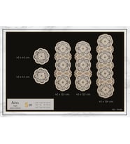 Alya Model No124 Gold 5 Parça Salon Takımı Dantelli Masa Örtüsü Runner Seti