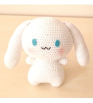 Amigurumi Örgü Oyuncak Cinnamoroll (Düz Beyaz)