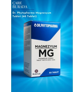 Dr. Phytopharma - Magnezyum Tablet 1650 mg × 60 Tablet (Magnezyum Bisglisinat, Magnezyum Taurat, Mag
