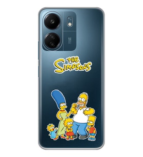 Xiaomi Redmi 13C Uyumlu Simpsonlar Tasarımlı Şeffaf Telefon Kılıfı