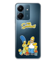 Xiaomi Redmi 13C Uyumlu Simpsonlar Tasarımlı Şeffaf Telefon Kılıfı