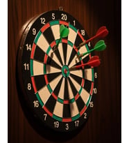 Mulvxkrg Krg02 Kaliteli Ahşap 15 İnç Dart Tahtası Kolay Montajlı 4 Ok (Mulvix)