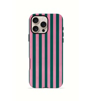 iPhone 16 Pro Vorian Çift Katmanlı MagSafe Kılıf Pink Navy Cabana