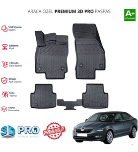 SKODA OCTAVİA ARACA ÖZEL 3D PASPAS 2013 2014 2015 2016 2017