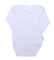 Unisex Beyaz Raporlu Uzun Kollu Zıbın