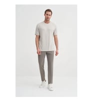 Cazador Regular Fit Dokulu Gri Erkek T-Shirt 42530