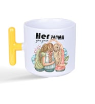 Her Zaman Yanyana Baskılı Sarı Kulplu T Kupa