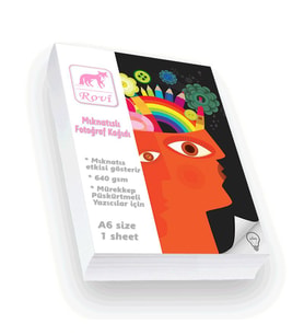 Rovi Creative Mıknatıslı Fotoğraf Kağıdı 640gsm 1yp A6 (Beyaz)
