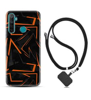 Realme 5i 5 Pro 6i 7 Pro 8 Kılıf Boyun Askılı Silikon Zigzaglar 1651