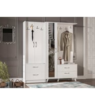 ABRE vm-342348 BEYAZ VESTİYER PORTMANTO AYAKKABILIK