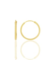 Gümüş altın yaldızlı 18 mm halka küpe  SGTL11745GOLD