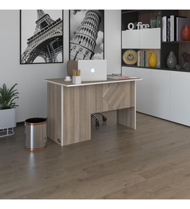 Kenzlife ofis masası yoko ono crd sağ 75*110*60 kilitli kapaklı dolap eşkenar bilgisayar çalışma masası (Karışık)