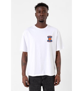 Dubious Handles Logo Beyaz Erkek Oversize Tshirt