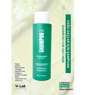W-Lab Kozmetik Yağlı Saçlar İçin Şampuan 400 Ml