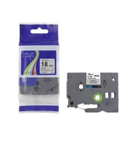 Tonersepeti Brother TZe-M941 18mm Mat Gümüş üzerine Siyah Laminasyonlu Muadil Etiket