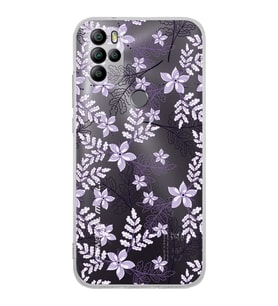 PrintiFy General Mobile GM 21 Pro New Edition Uyumlu Kamera Korumalı Floral Lila Kılıf
