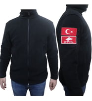 Baggor Siyah,Haki Günlük ve Askeri Taktik Polar Mont Fermuarlı + Peç Hediyeli (Siyah)