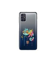 Samsung Galaxy M31s ile Uyumlu Splash Bukalemun Tasarımlı Şeffaf Silikon Kılıf