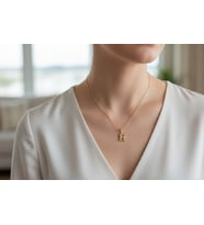 STİL İNCİSİ/XUPING JEWELRY H TAŞLI HARF KOLYE (Altın)