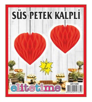 Doğum günü Süsü PONPON KALPLİ KIRMIZI PK:2-