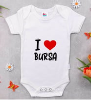 BK Kids I Love Bursa Tasarımlı Bebek Body Zıbın - Model 1