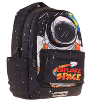 Kaukko Toys Erkek Çocuk 3D Astronot Şekilli İlkokul ve Günlük Sırt Çantası - Siyah - L5253
