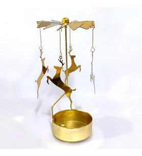 Ceylan Metal Mumluk, Isı İle Döner, Altın, 13x8