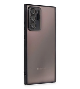 Galaxy Note 20 Kılıf Lensli Silikon - Siyah