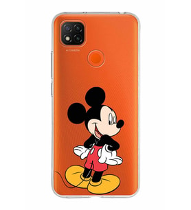 Xiaomi Redmi 9C Uyumlu Kapak Mickey Mouse Tasarımlı Şeffaf Silikon Kılıf