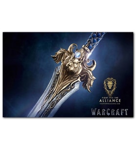 Warcraft Kılıç Yakın Çekim MDF Tablo