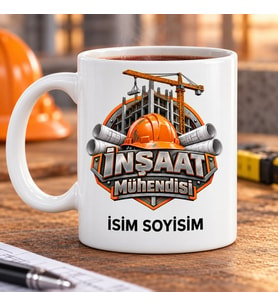 İnşaat Mühendisi Kupa Bardak Baret Vinç ve Yapı Tasarımı