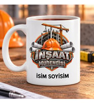 İnşaat Mühendisi Kupa Bardak Baret Vinç ve Yapı Tasarımı