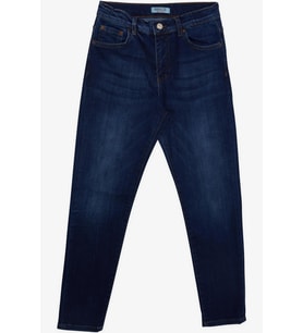 Breeze Erkek Çocuk Jean Pantolon Taşlanmış Cepli Düğmeli 9-14 Yaş, Mavi