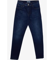 Breeze Erkek Çocuk Jean Pantolon Taşlanmış Cepli Düğmeli 9-14 Yaş, Mavi