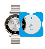 Huawei Watch GT4 41mm Uyumlu Kolay Takılabilir Takma Aparatlı Temperli Cam Ekran Koruyucu (Renksiz)